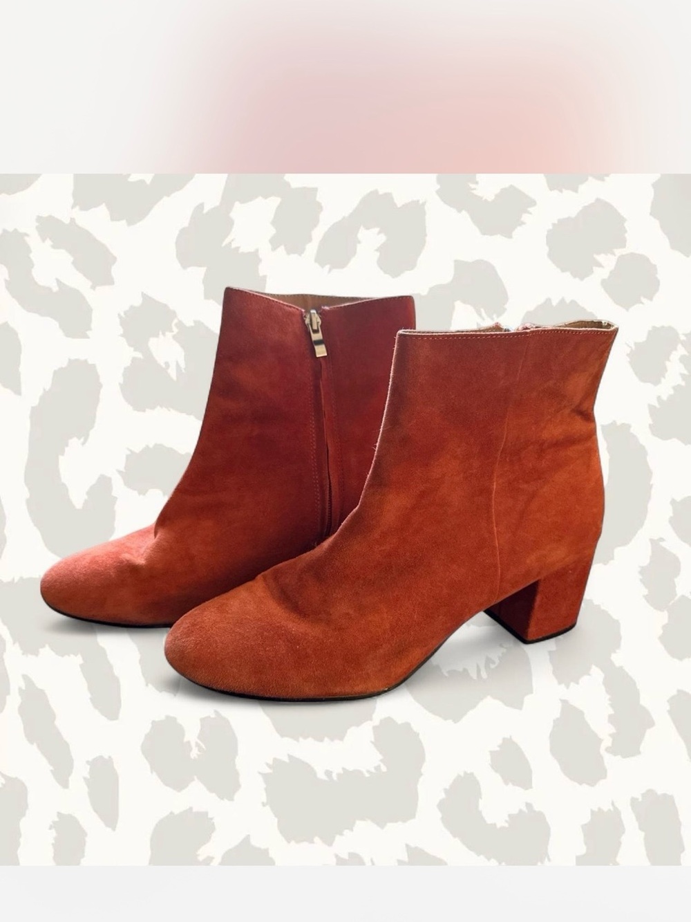 Urban Outfitters Rust Suede Ankle Booties
